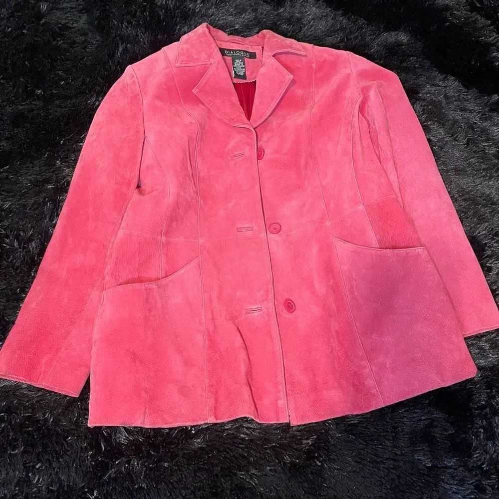 Dialogue Suede Jacket SZ M - Picture 6 of 11